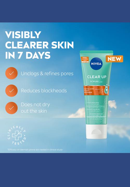 Nivea - Clear Up Daily Face Scrub - 75ml