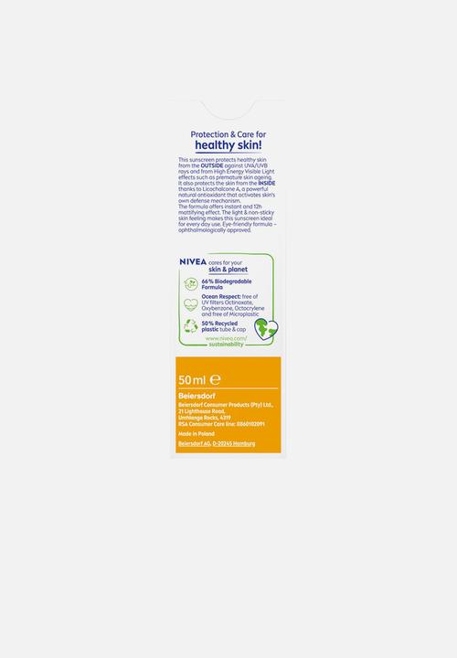 Nivea - SUN Shine Control SPF50 Sunscreen - 50ml