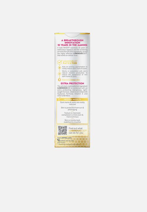 Nivea - Perfect and Radiant LUMINOUS630 Anti Dark Marks Day Cream SPF50 - 40ml