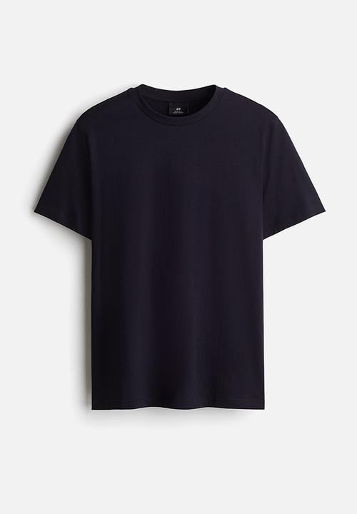 H&M - Regular fit round-neck t-shirt - navy blue 