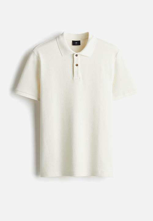 H&M - Slim fit polo shirt - white