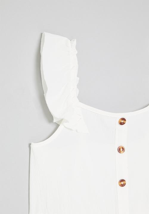 Pop Candy - Frilled sleeve dress - white