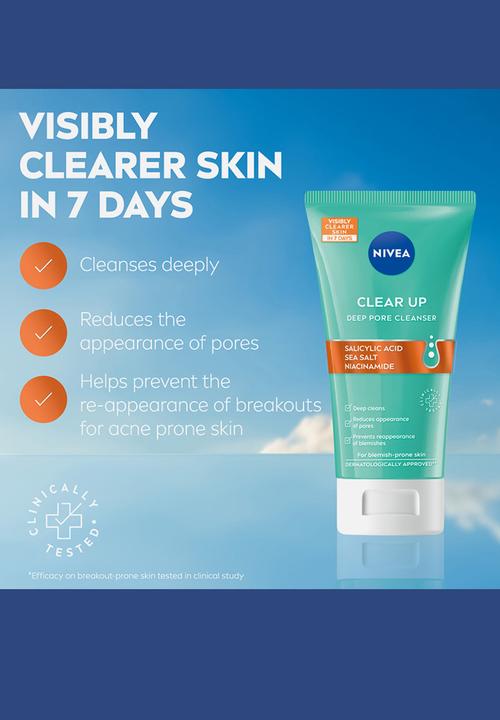 Nivea - Clear Up Deep Pore Face Wash Cleanser - 150ml
