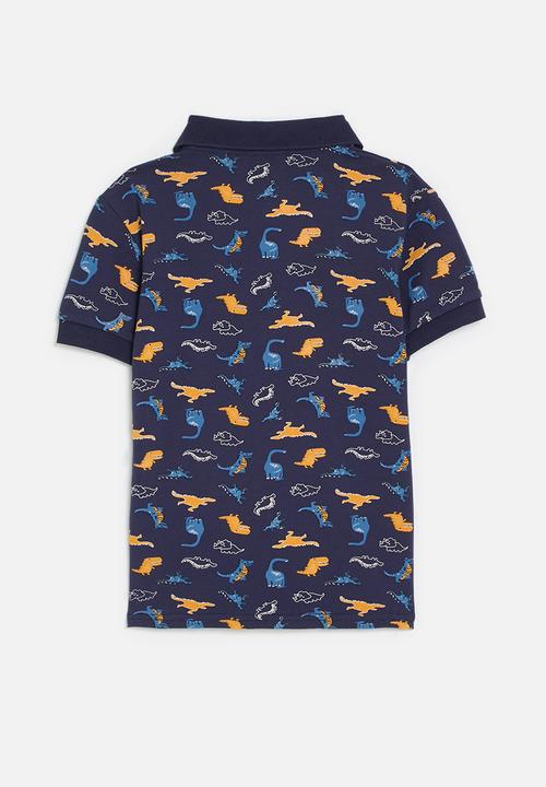 Pop Candy - Printed golf tee - navy & orange