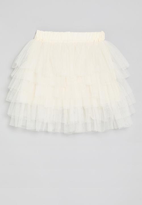 Pop Candy - Tiered tutu skirt - white