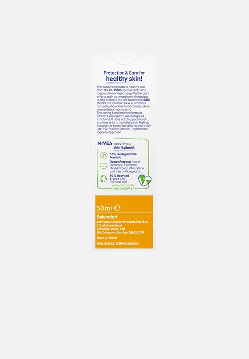 Nivea - SUN UV Sensitive Sun Allergy Protection Face Cream SPF50 - 50ml