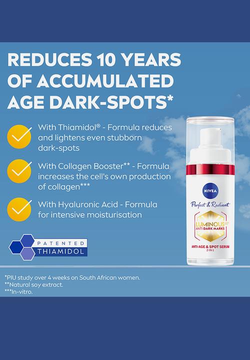 Nivea - Perfect and Radiant Luminous 630 Anti Dark /Age/Spot Marks Serum - 30ml