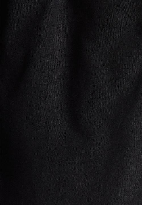 H&M - Relaxed fit linen-blend shorts - black