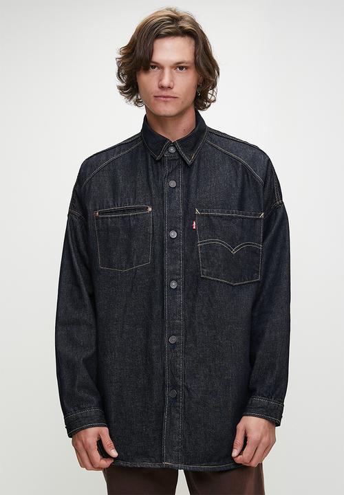 Levis twist shacket twist and sew t - dark blue