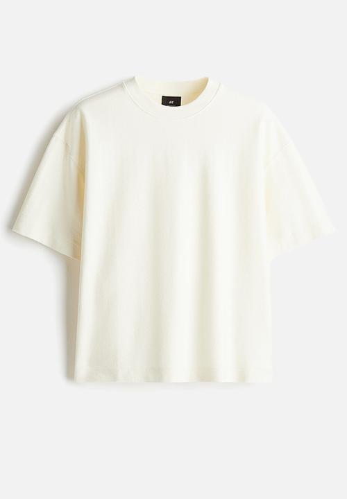 H&M - Oversized fit t-shirt - cream 