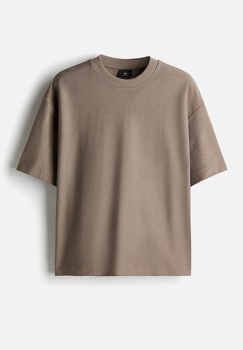 H&M - Oversized fit t-shirt - dark beige 