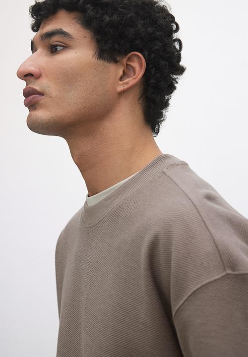 H&M - Oversized fit t-shirt - dark beige 