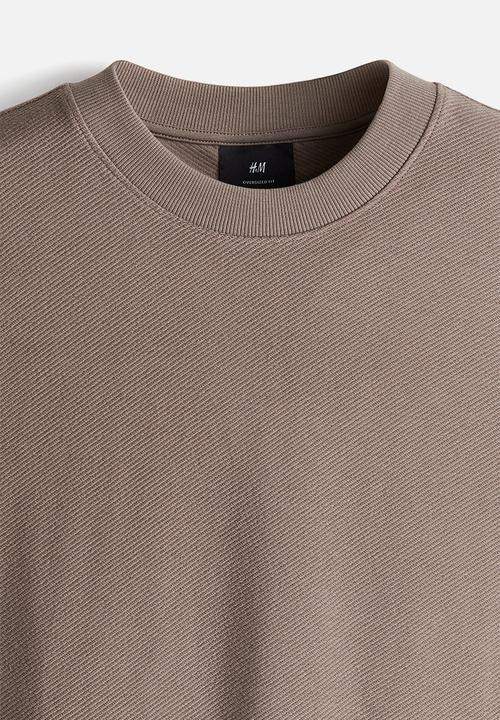 H&M - Oversized fit t-shirt - dark beige 