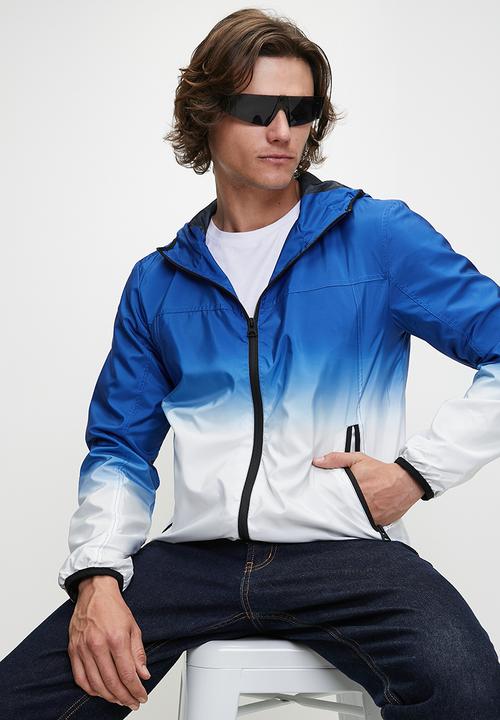 Brave Soul - Lightweight Gradient Print Jacket - Blue Gradient