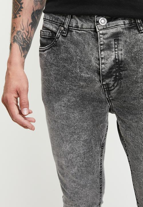 Brave Soul - Super Skinny Fit Denim Jean Acid Wash - Reg Length