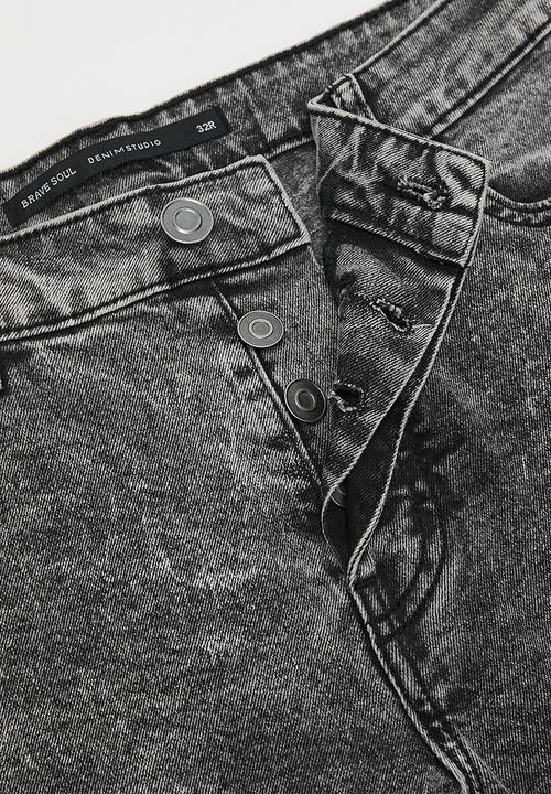 Brave Soul - Super Skinny Fit Denim Jean Acid Wash - Reg Length