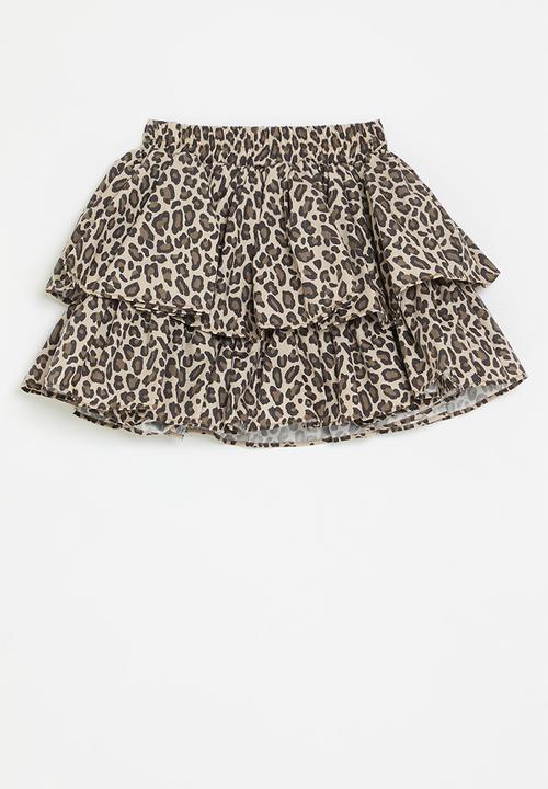 Pop Candy - Printed tiered skirt-multi