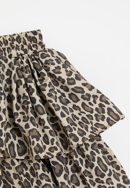 Pop Candy - Printed tiered skirt-multi