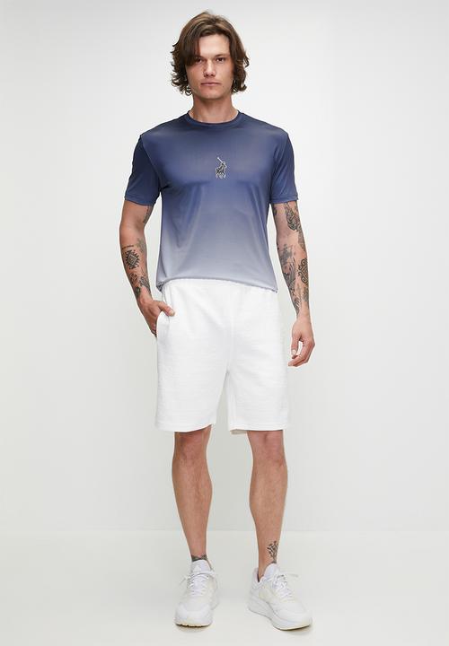 POLO - Thando sport aop fleece short - white 