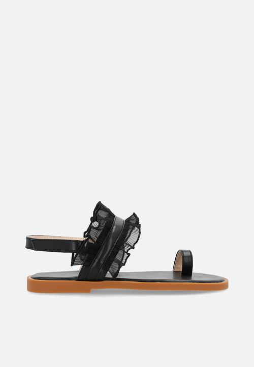 Pop Candy - Ruffle sandals - black