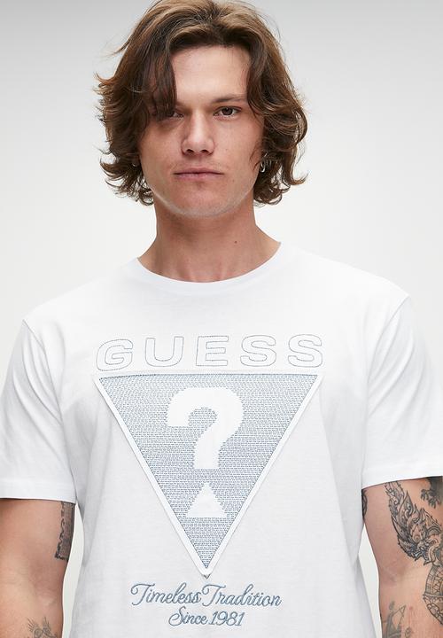 GUESS - Short sleeve Bsc Timeless Guess Tri Tee - Pure White