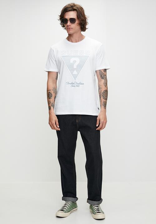 GUESS - Short sleeve Bsc Timeless Guess Tri Tee - Pure White