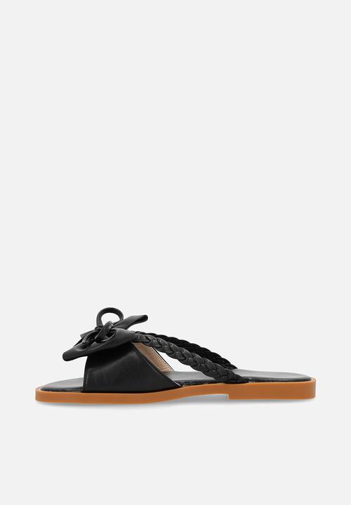 Pop Candy - Bow knot décor sandal - black