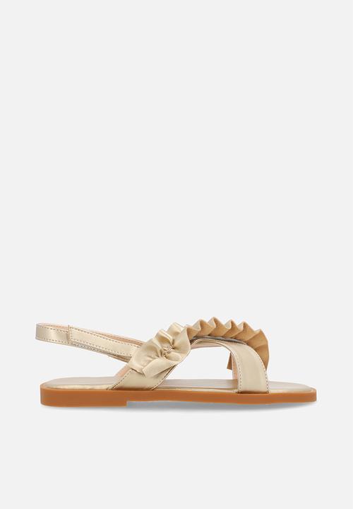 Pop Candy - Ruffle sandals - gold