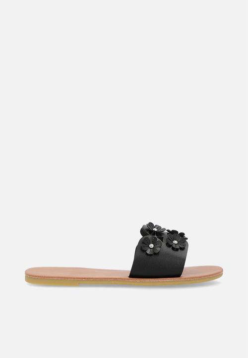 Pop Candy - Floral sandals - black