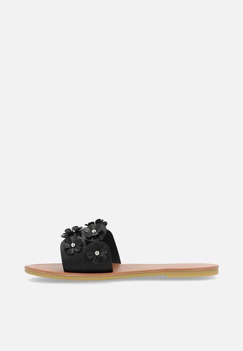 Pop Candy - Floral sandals - black