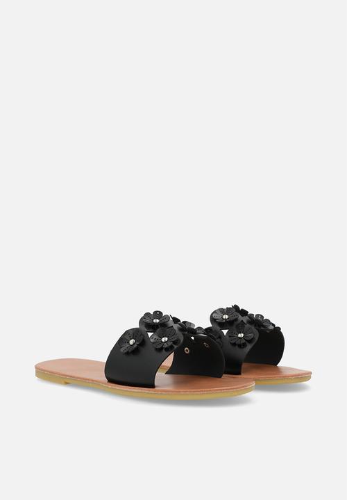 Pop Candy - Floral sandals - black