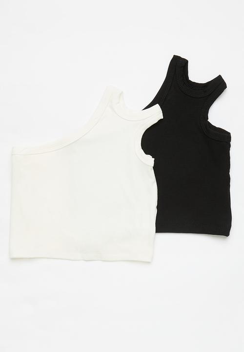 Pop Candy - 2 Pack vest set - black & white