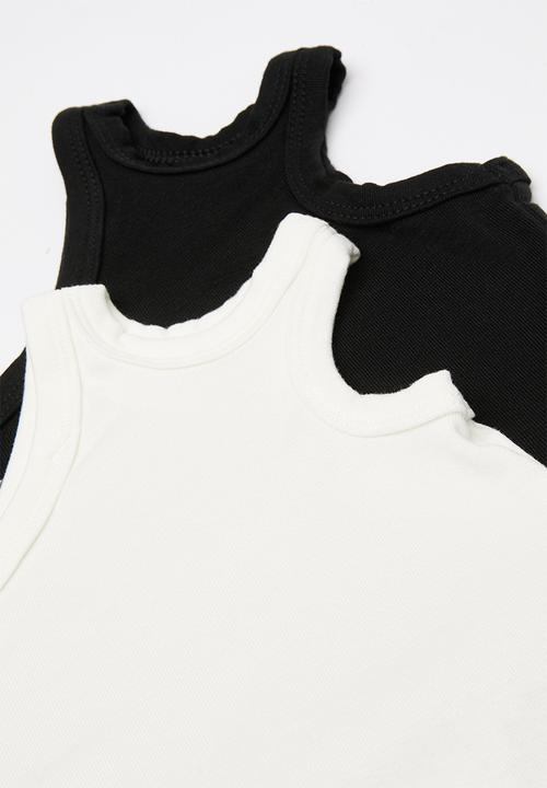 Pop Candy - 2 Pack vest set - black & white