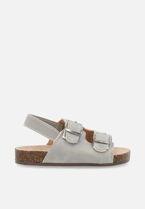 Pop Candy - Twin buckle sandals - light grey