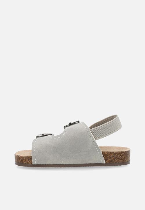 Pop Candy - Twin buckle sandals - light grey