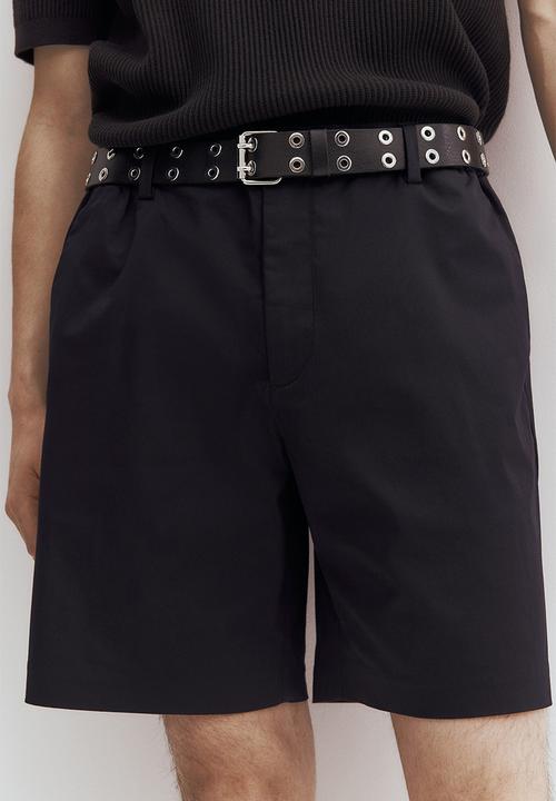 H&M - Regular fit chino shorts - black