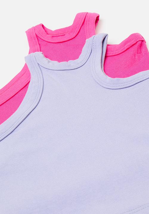 Pop Candy - 2 Pack vest set - lilac & pink