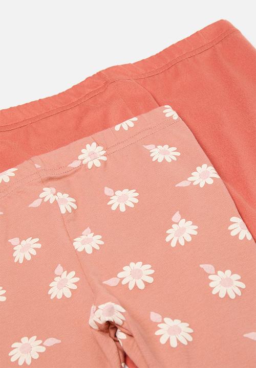Pop Candy - 2 Pack legging - coral/aop