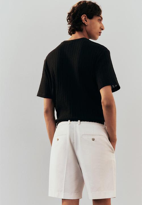 H&M - Regular fit chino shorts - white