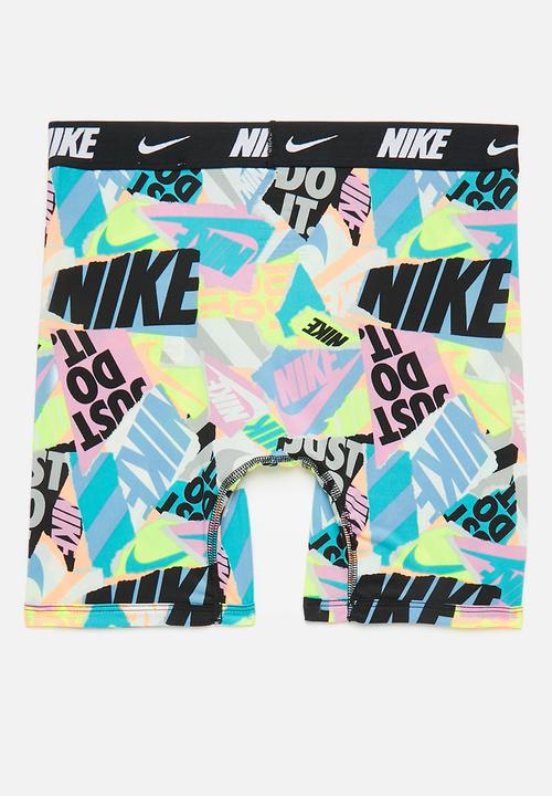 Nike - Nhb 2pk printed long boxer bri - black/ multi