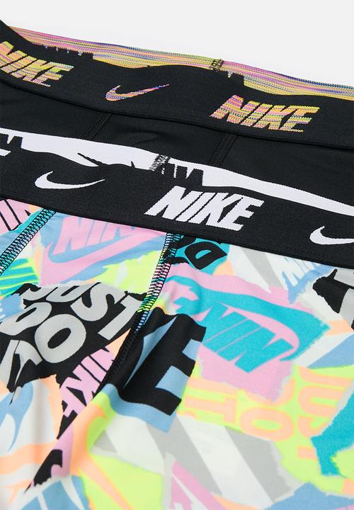 Nike - Nhb 2pk printed long boxer bri - black/ multi