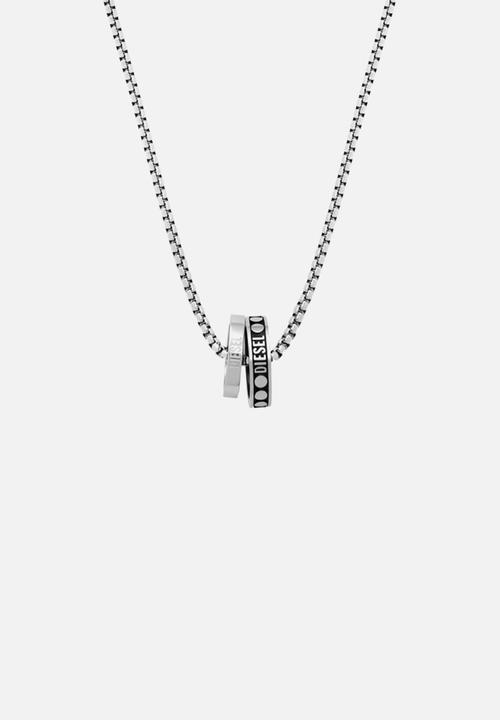 Diesel  - Double Pendant Dx1168040 Necklace - Silver