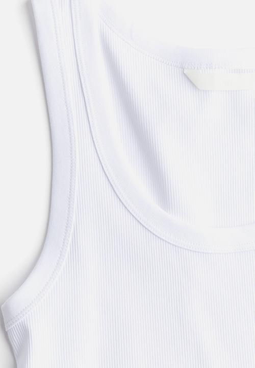 H&M - Ribbed vest top - white