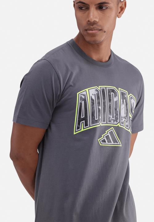 adidas Performance - Camo Script Tee - Grey