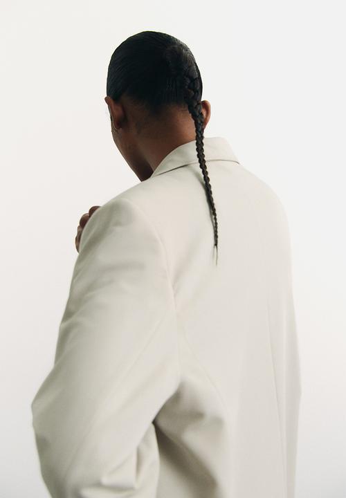 H&M - Double-breasted blazer - light beige