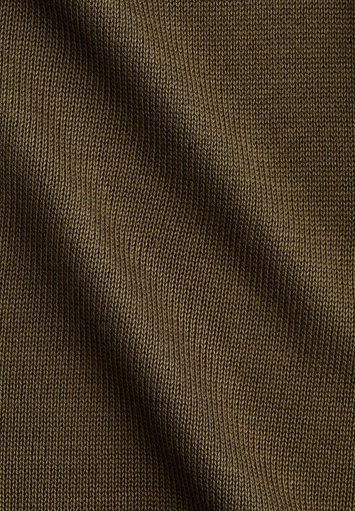 H&M - Knitted t-shirt - dark khaki green