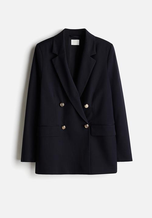 H&M - Double-breasted blazer - navy blue