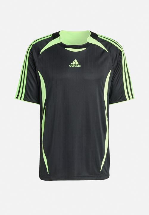 adidas Originals - TEAMGEIST TEE - black/signal green