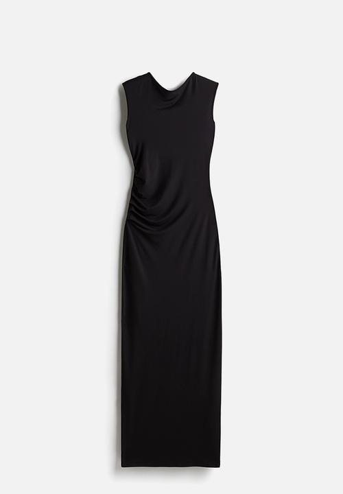 H&M - Draped bodycon dress - black