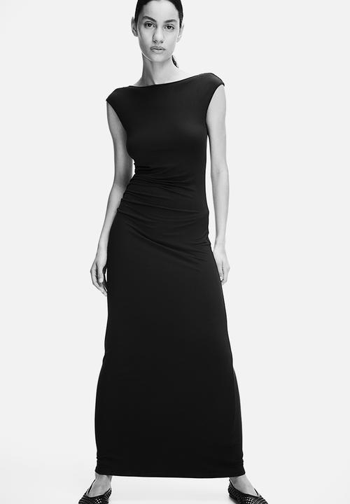 H&M - Draped bodycon dress - black